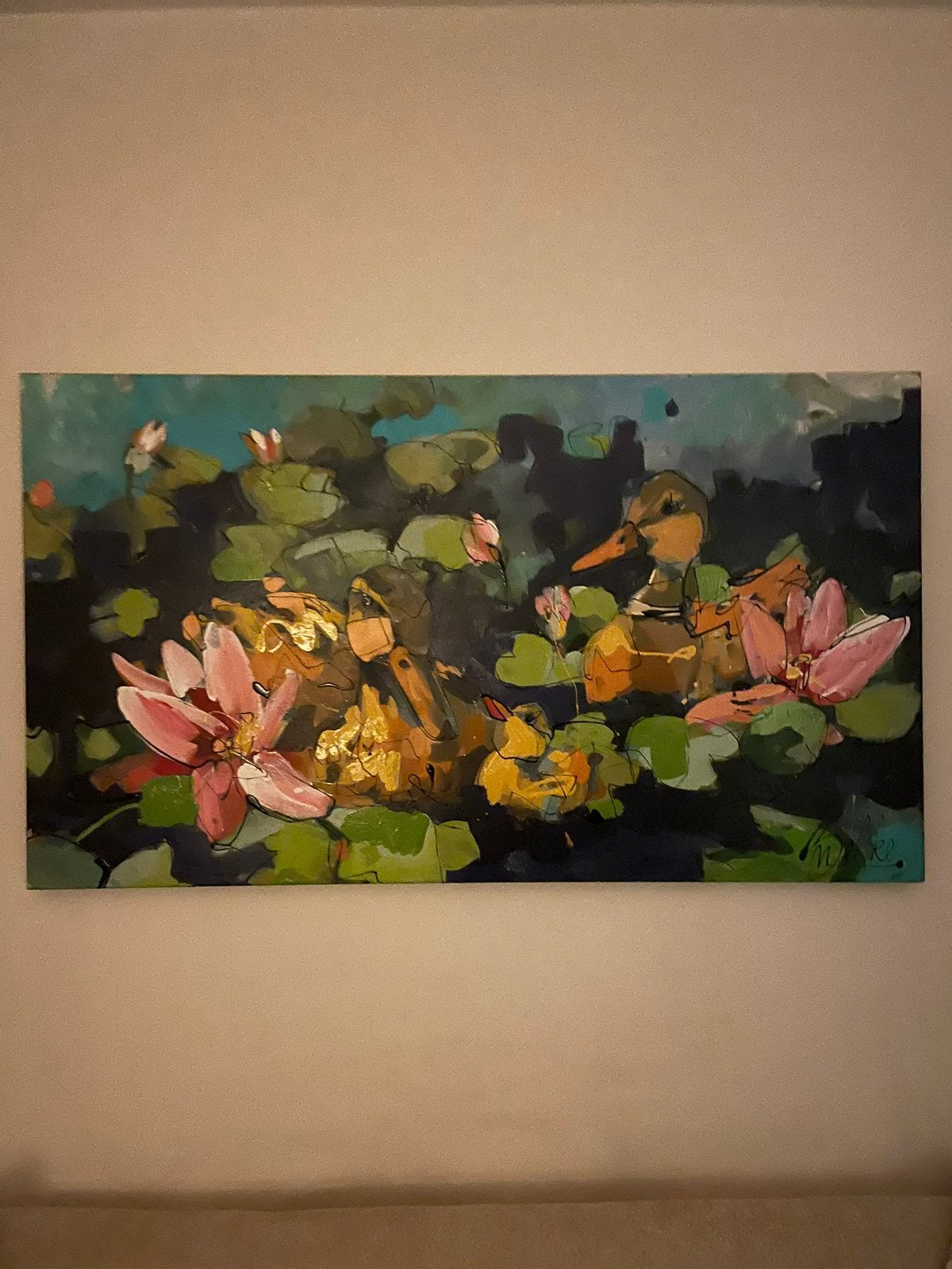 Prachtig schilderij acryl op linnen mariek Bekke, Ophalen