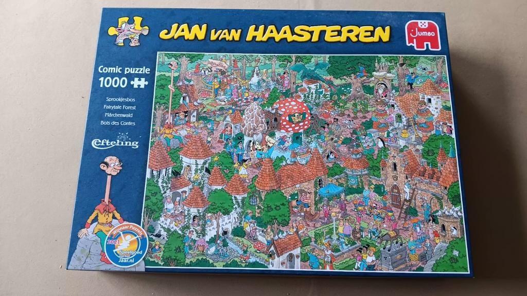 Efteling puzzel 1000 stukjes Jan van Haasteren., Hobby en Vrije tijd, Denksport en Puzzels, Ophalen of Verzenden, 500 t/m 1500 stukjes