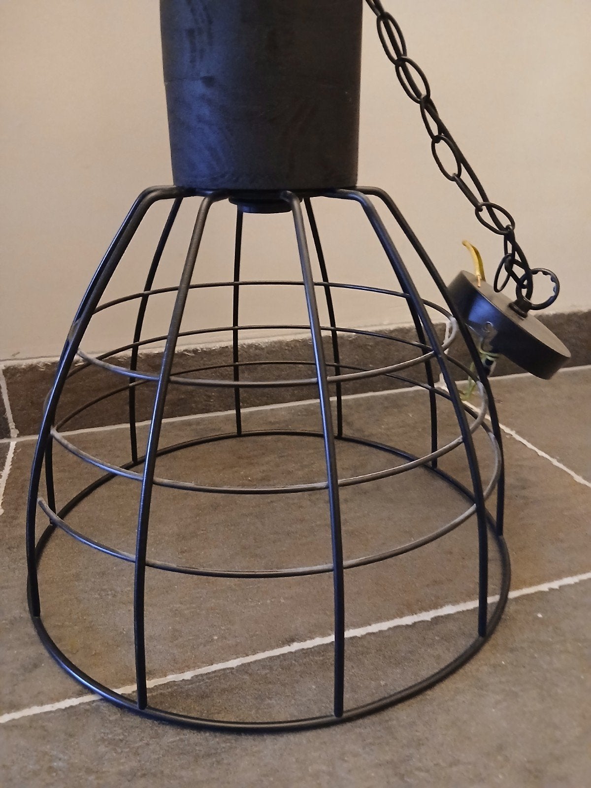 Mooie zwarte industriële hanglamp, Gebruikt, Metaal, Industrieel, E27 (groot)