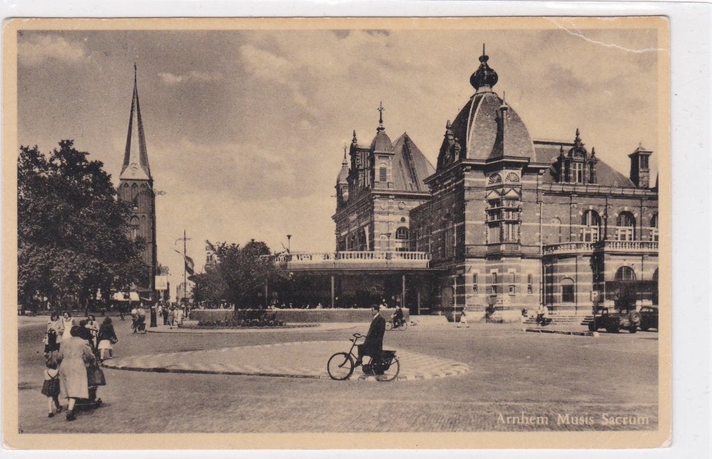 18688 Arnhem Musis Sacrum gelderland mooie kaart Velp Elst, Verzenden, 1940 tot 1960, Gelopen, Gelderland