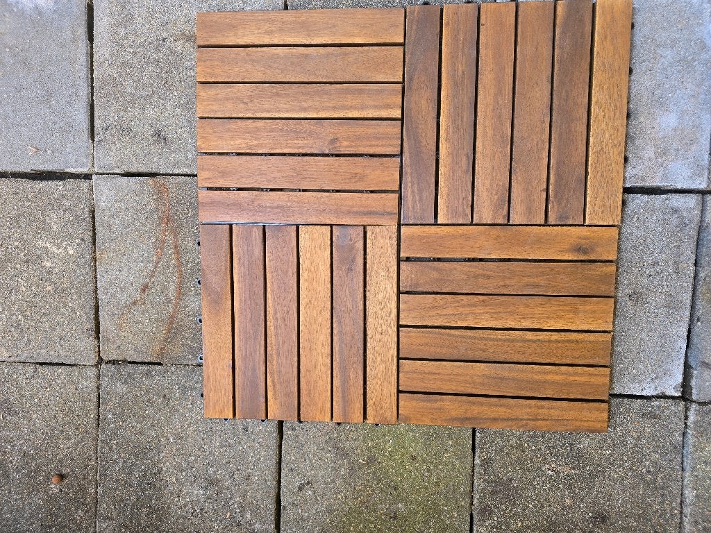 Houten terrastegels Acacia 30x30, Ophalen, Nieuw, Hout