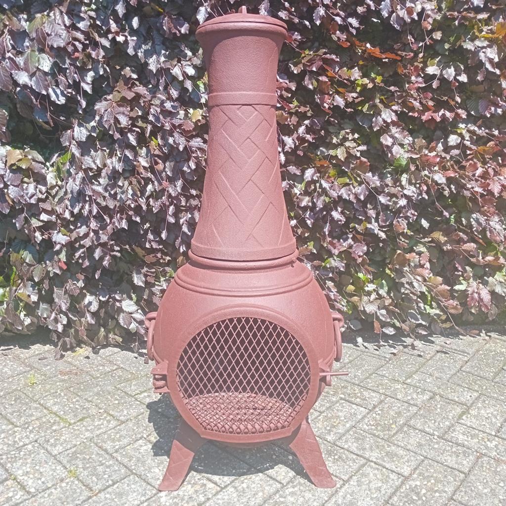zeer nette en robuuste gietijzeren tuinhaard (chiminea)., Tuin en Terras, Tuinhaarden, Ophalen of Verzenden, Gebruikt