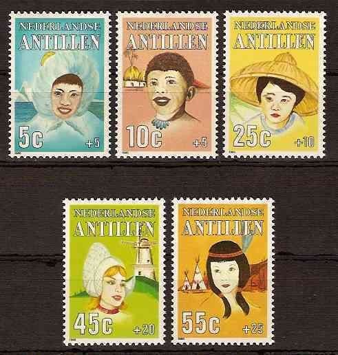 Nederlandse Antillen 817/21 postfris Kinderpostzegels 1985, Ophalen of Verzenden, Postfris