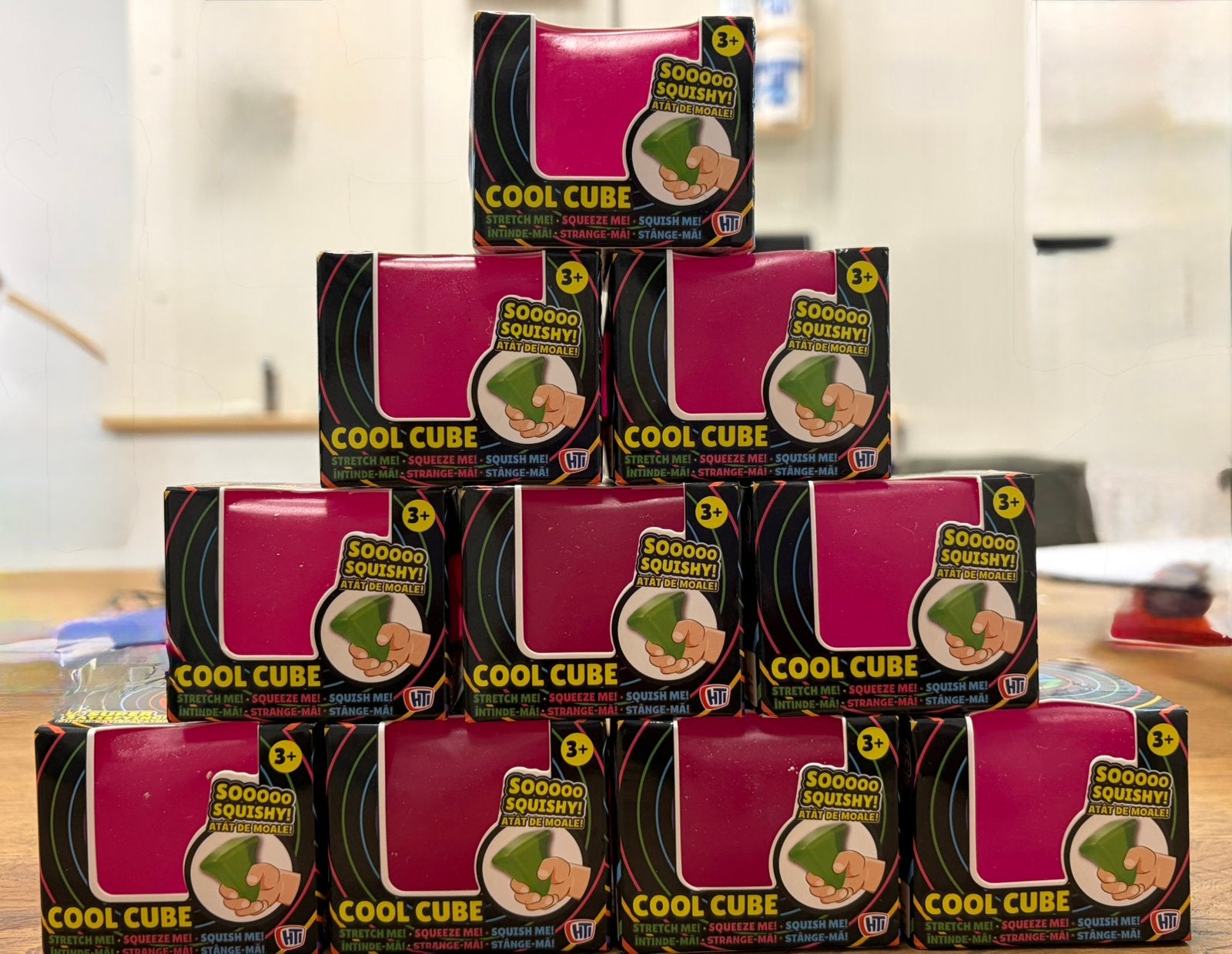 Nee doh squishy speelgoed cool cube fidget roze nieuw, Ophalen of Verzenden, Nieuw, Meisje