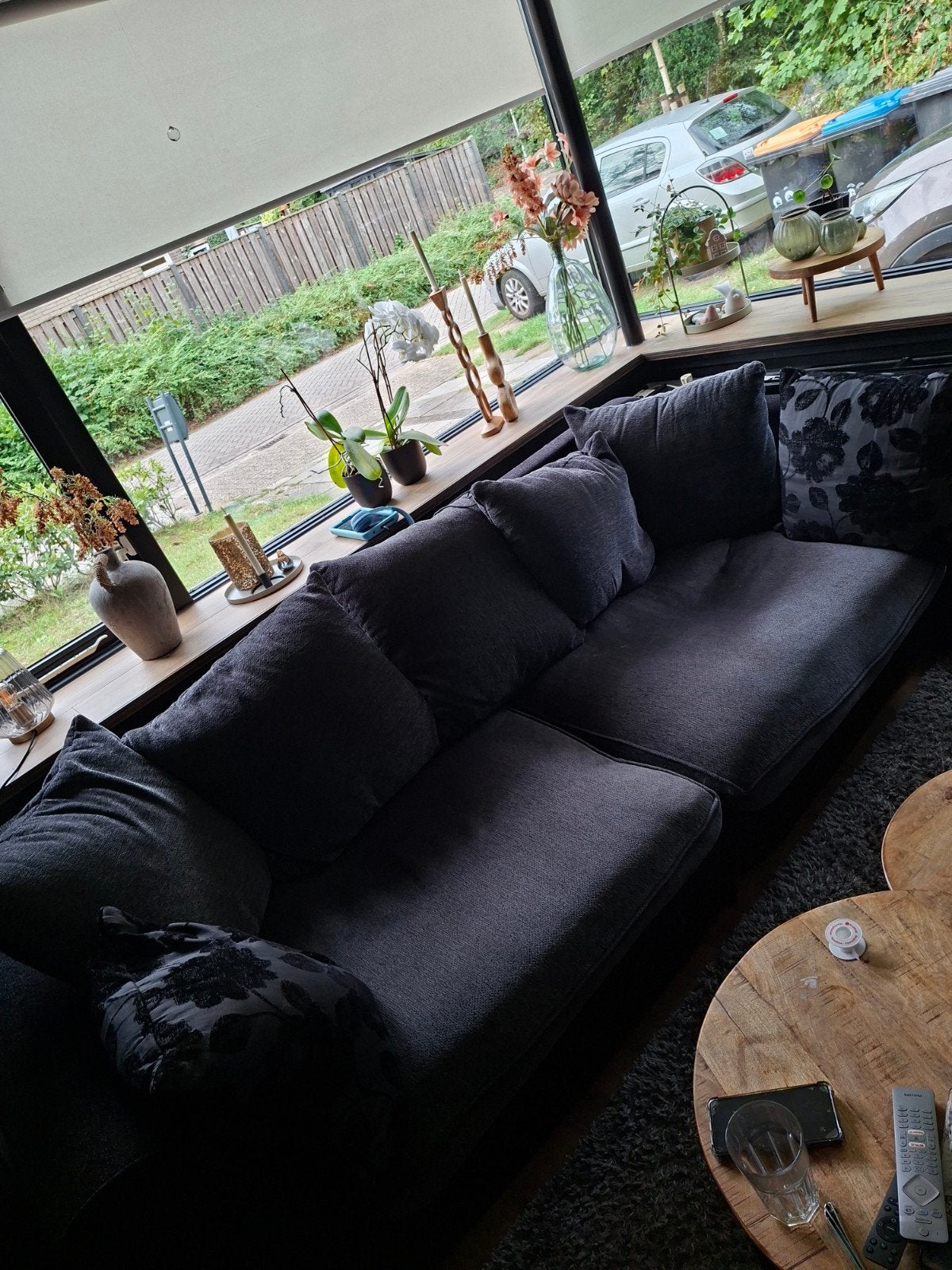 Comfortabele 2- en 3-zitsbank met diepe zitting, Ophalen, Gebruikt, 100 tot 125 cm, Rechte bank