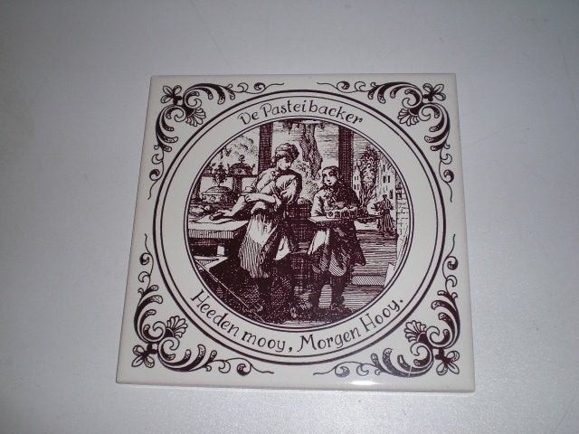 Tegeltje De Pasteibacker Mosa Holland, 15 cm, Ophalen of Verzenden, Zo goed als nieuw, 15 cm