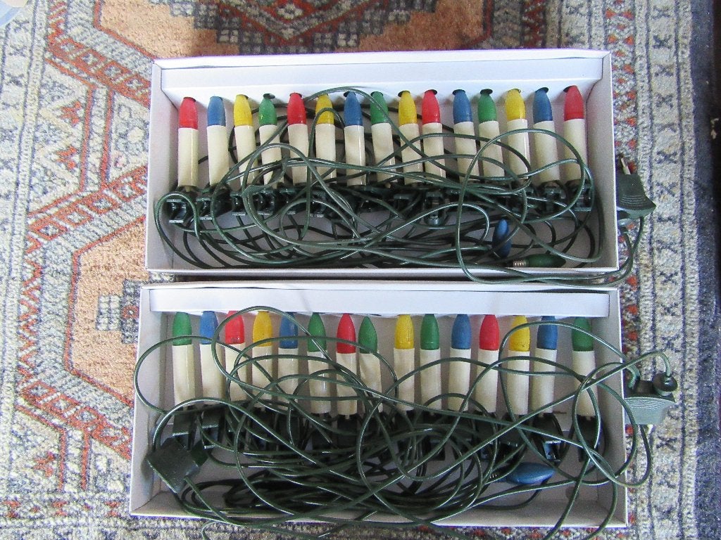 oude gekleurde kerstverlichting, Diversen, Ophalen of Verzenden, Gebruikt