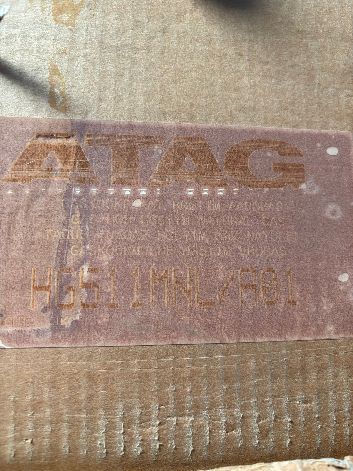 ATAG Inbouw Oven en 5 gaspit - Nieuw in doos, Witgoed en Apparatuur, Fornuizen, Minder dan 85 cm, Nieuw, Ophalen of Verzenden