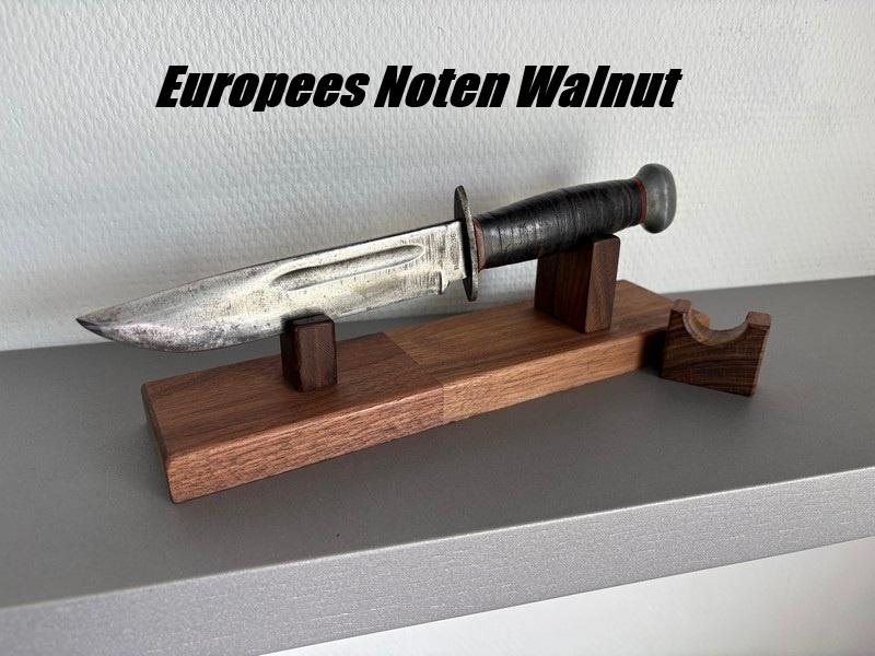massief edel houten messenstandaard mes knife zakmes messen, Ophalen of Verzenden, Nieuw
