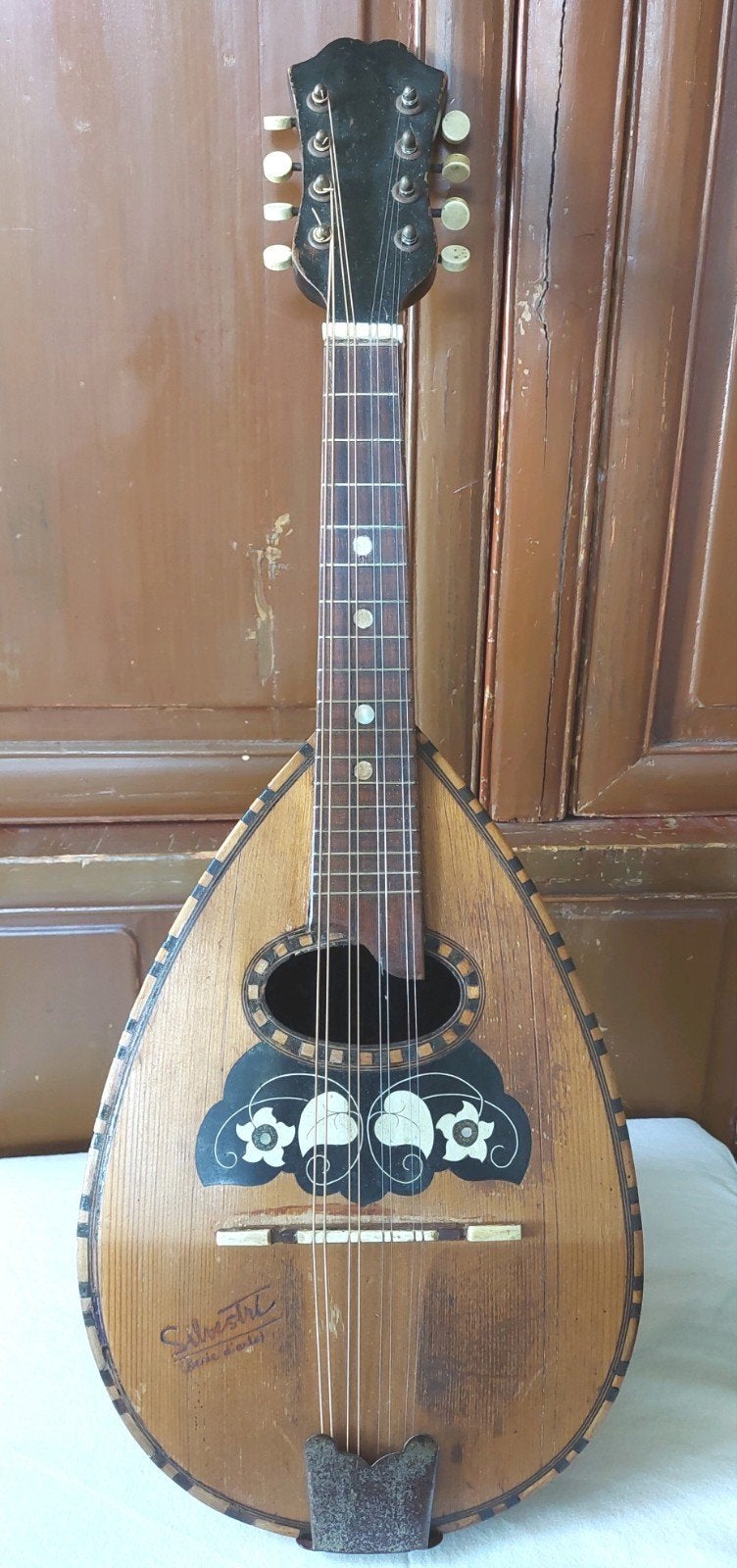 Silvestri Mandoline Italië antieke gitaar, Ophalen, Gebruikt