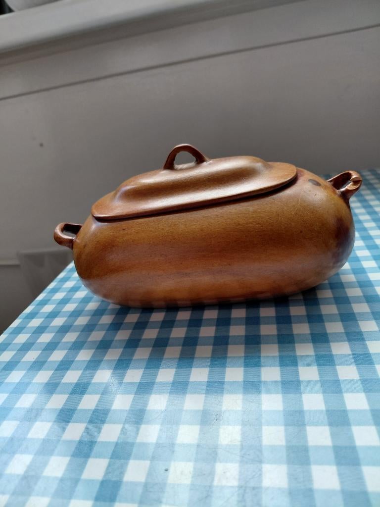Decoratief houten bakje met deksel, Ophalen of Verzenden