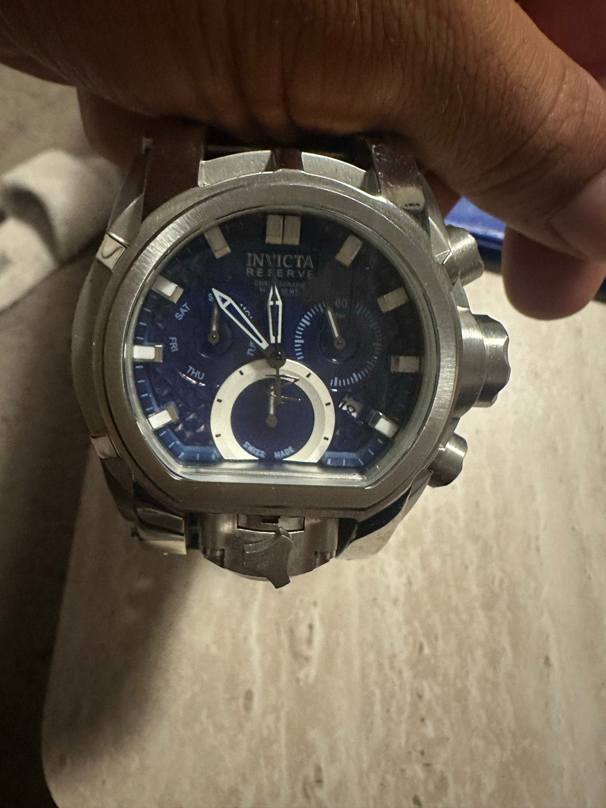 Invicta Reserve Bolt Zeus Chronograaf Herenhorloge, Gebruikt, Staal, Polshorloge, Overige materialen