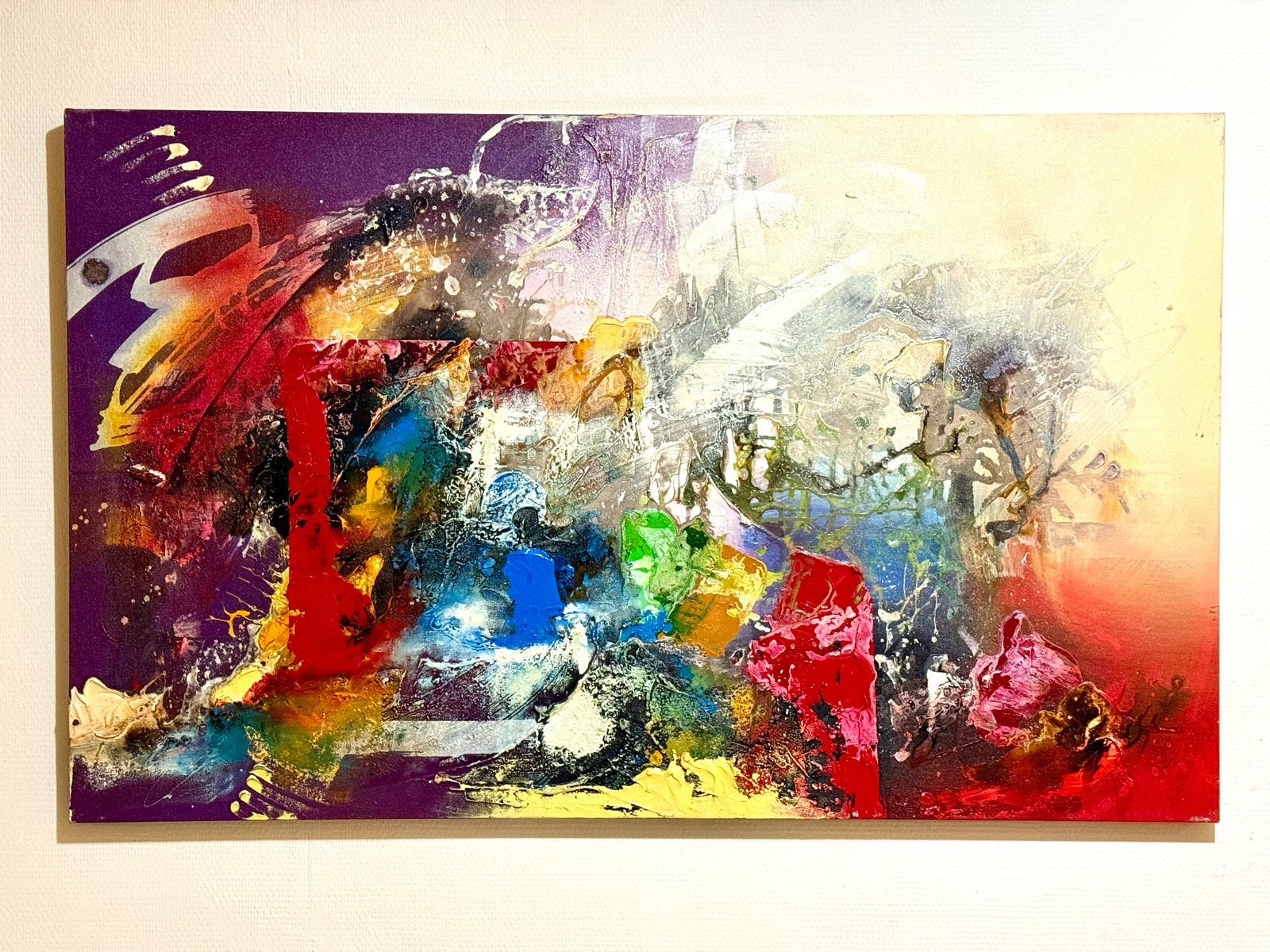 Abstract schilderij 'Passionata' van William Malucu, Ophalen of Verzenden