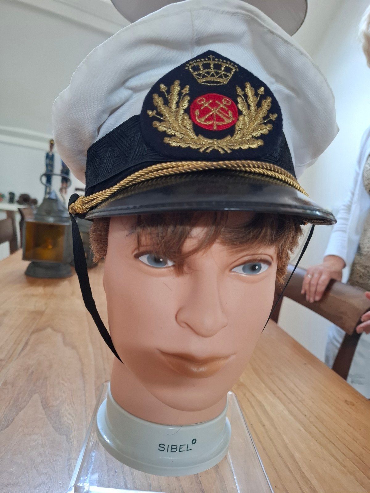 Engelse maritieme kaptein pet Met juiste embleem., Verzamelen, Ophalen of Verzenden, Marine, Engeland, Helm of Baret