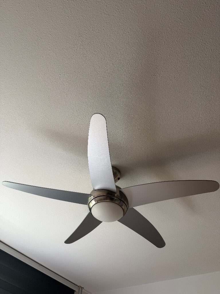 Plafonlamp + fan met remote control, Ophalen, Gebruikt