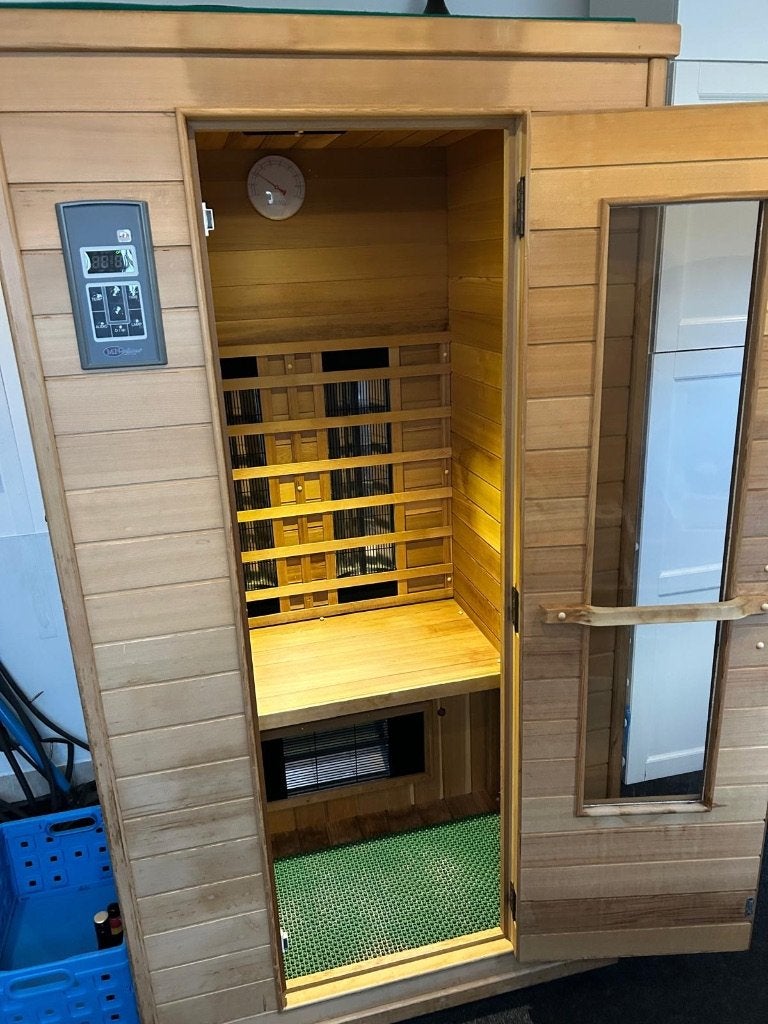 Infrarood cabine met ingebouwde radio-cd speler, Ophalen, Gebruikt, Infrarood, Complete sauna