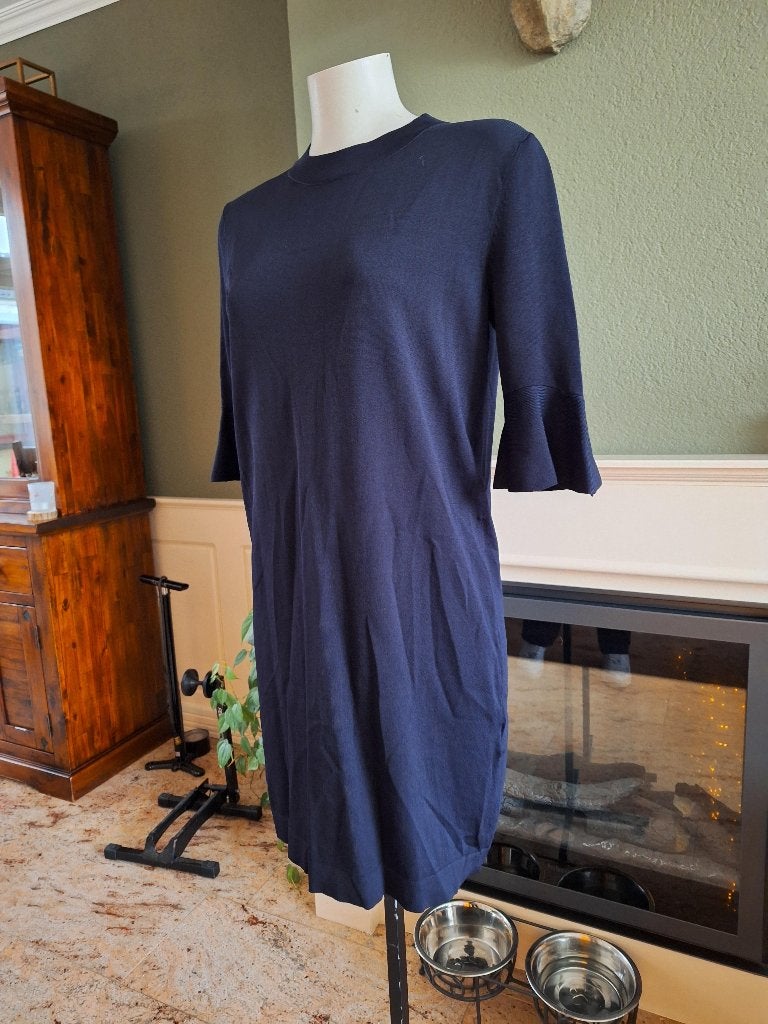 Cos prachtige kwaliteit blauw jurk jurkje S 36, COS, Zo goed als nieuw, Knielengte, Maat 36 (S)