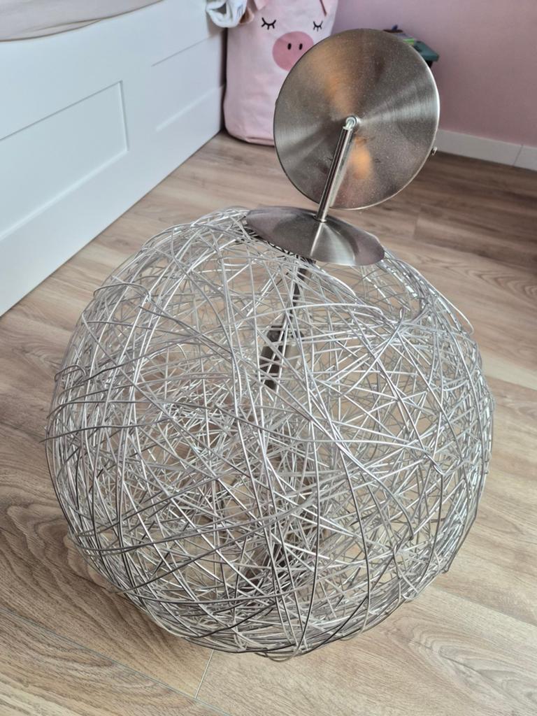Lamp bol zilver plafond, Ophalen, Zo goed als nieuw
