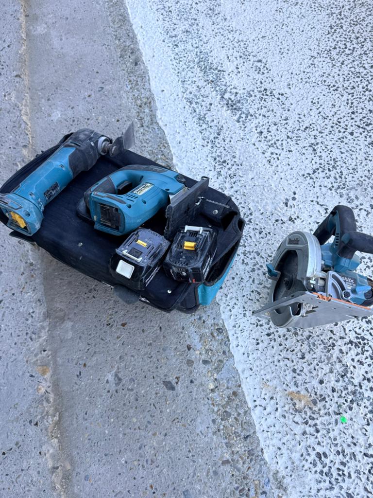 Makita gereedschap set: Cirkelzaag, decoupeerzaag, multitool, Ophalen, Gebruikt