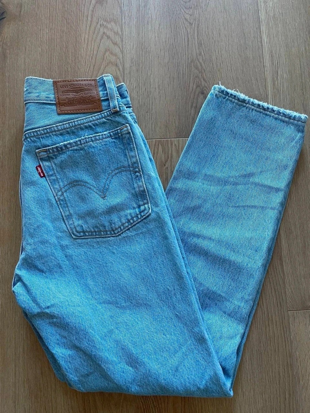 Levi's Premium Wedgie Straight Jeans W26, Blauw, Ophalen of Verzenden, W27 (confectie 34) of kleiner, Gedragen