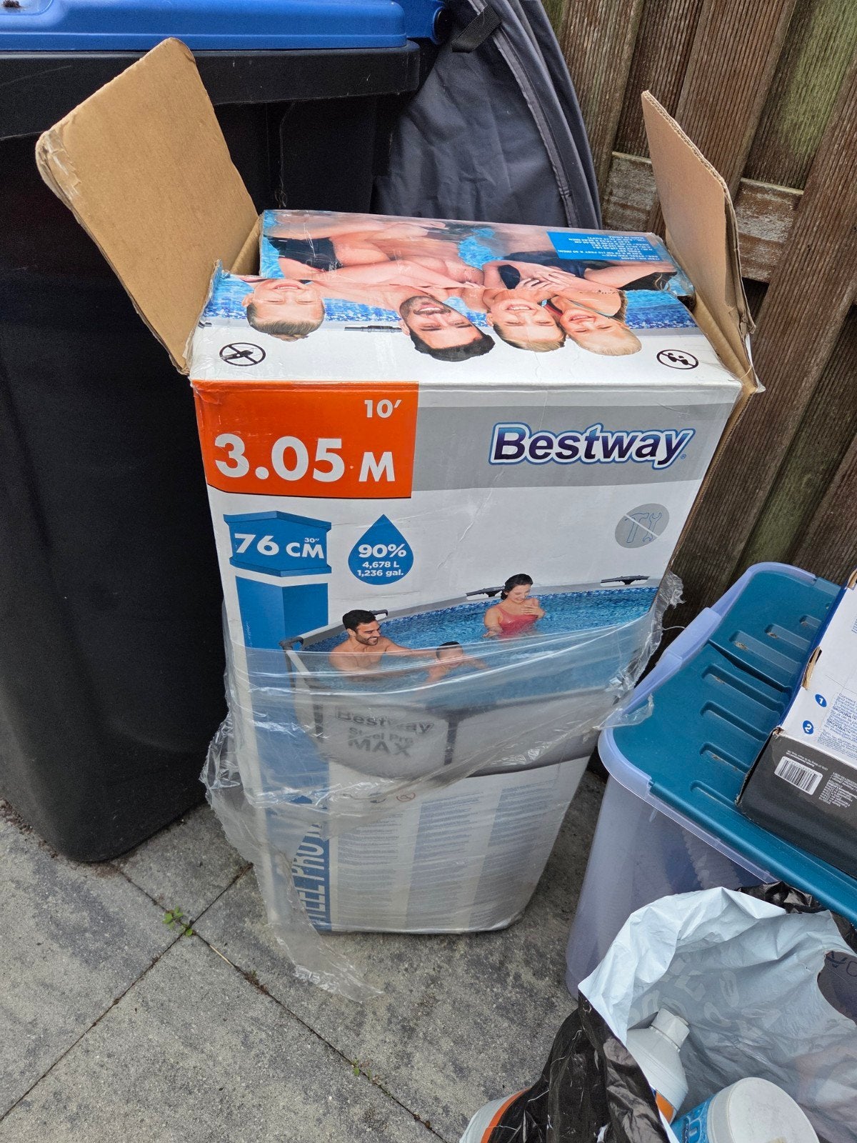 Bestway Opzetzwembad 3.05M met accessoires, Ophalen, Gebruikt, Minder dan 80 cm, Rond