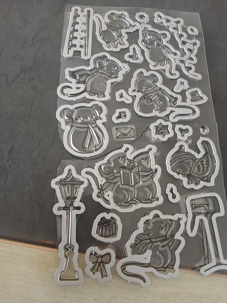 Kerststempels met contourstanzen, Ophalen of Verzenden, Clearstamp
