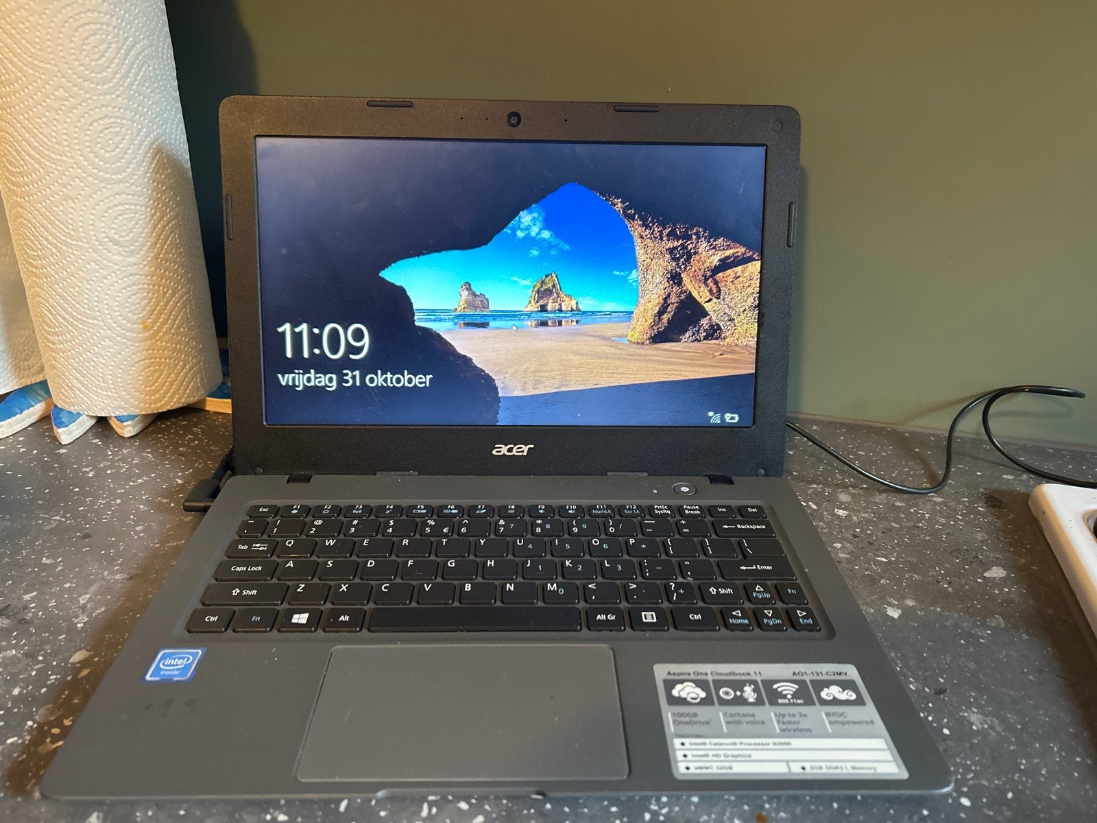Acer Aspire One Cloudbook 11 - Compacte Laptop, Computers en Software, Windows Laptops, Ophalen, Gebruikt, Minder dan 4 GB, Qwerty