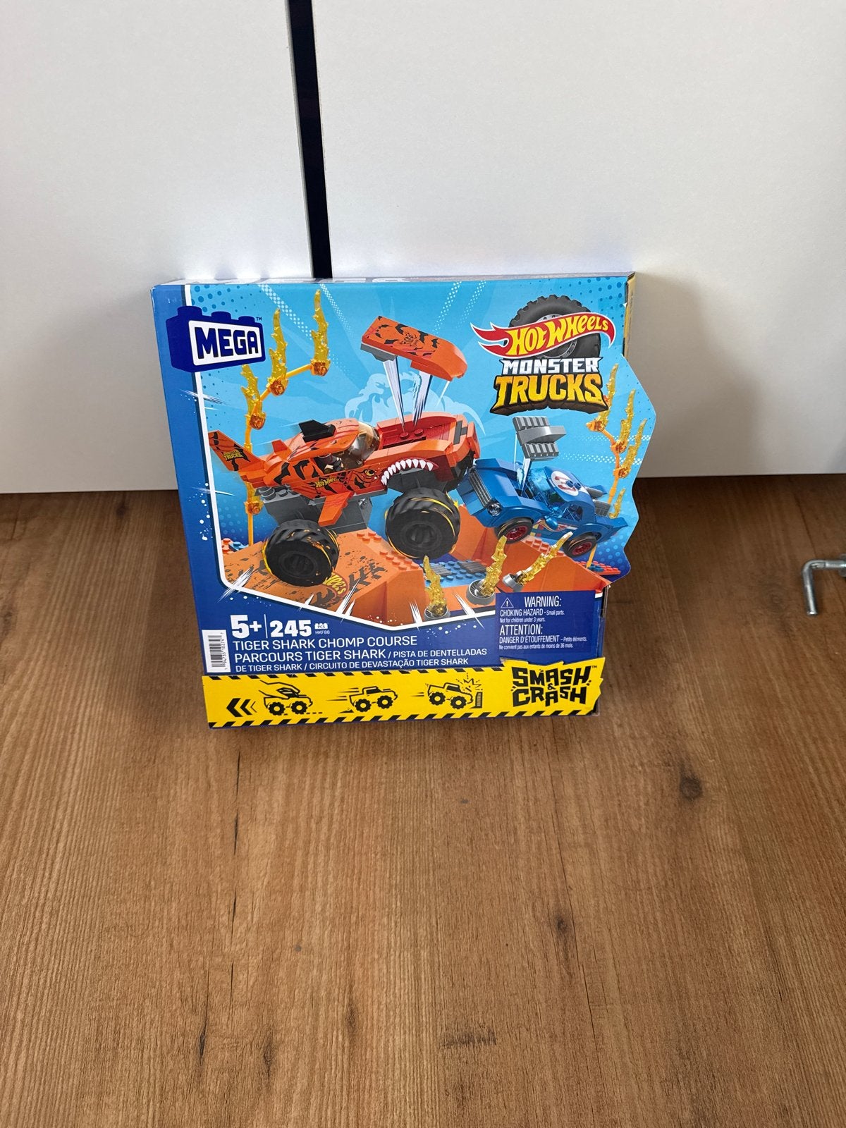 MEGA Hot Wheels Monster Trucks Tiger Shark Chomp Course, Kinderen en Baby's, Speelgoed | Bouwstenen, Nieuw, Megabloks, Ophalen of Verzenden