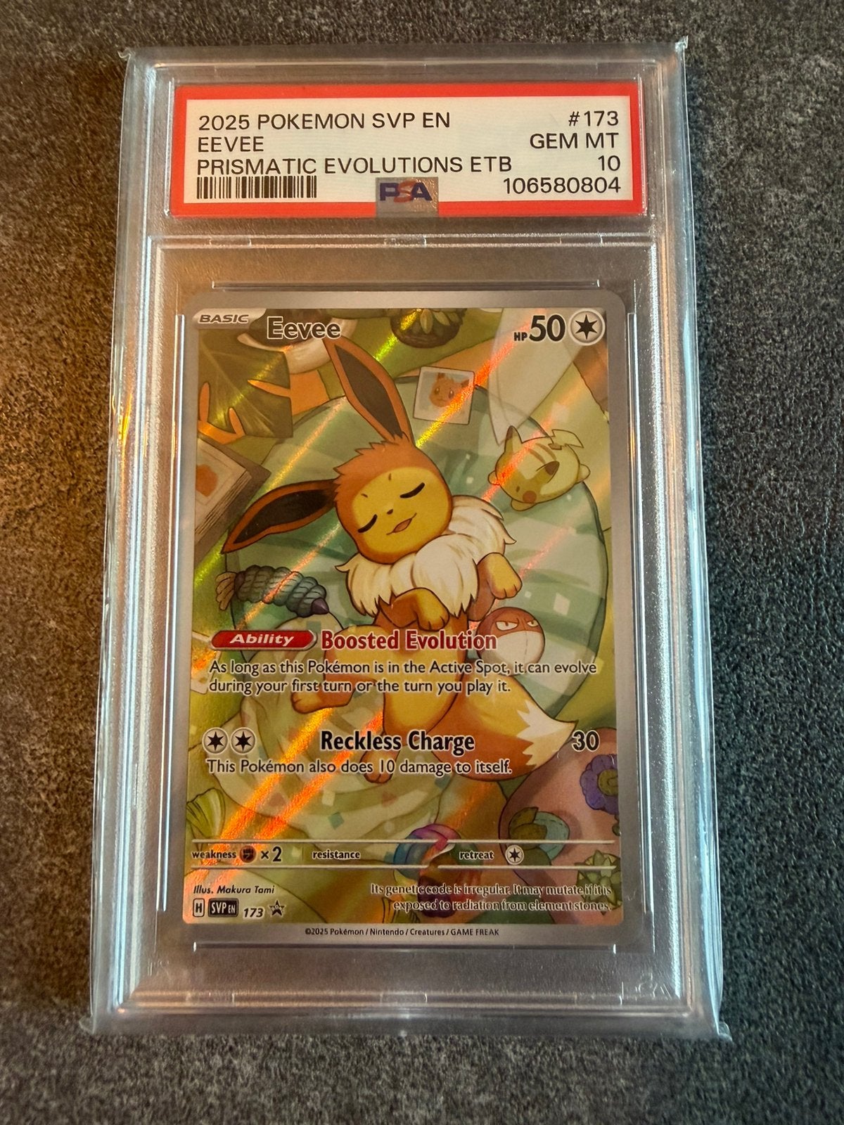 Eevee SVP 173 Pokémon Promo Graded PSA 10, Ophalen of Verzenden, Zo goed als nieuw