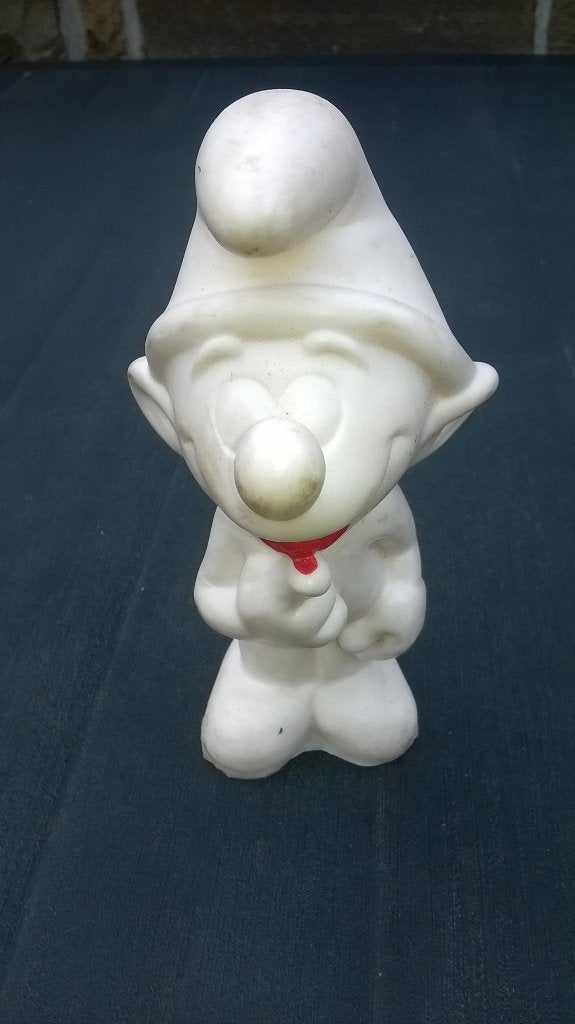 Witte piepsmurf in caoutchouc – Zeldzaam, Verzenden, Gebruikt, Overige Smurfen, Poppetje, Figuurtje of Knuffel
