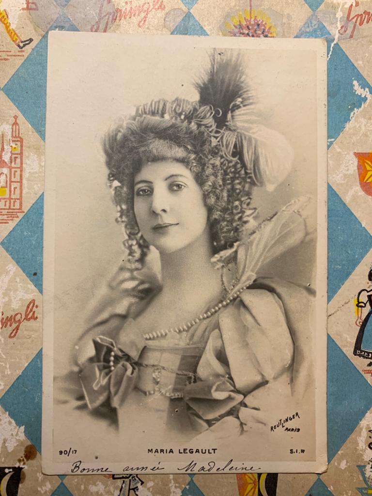 8-11-1905 Maria Legault - actrice (SL), Ophalen of Verzenden, Voor 1920, Gelopen, Sterren en Beroemdheden