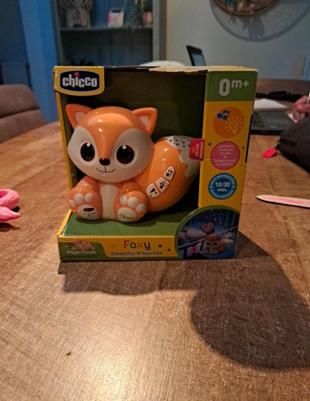 Chicco Foxy Vos Lampje - Kleurrijke Projectie, Ophalen of Verzenden, Nieuw, Overige typen, Met licht
