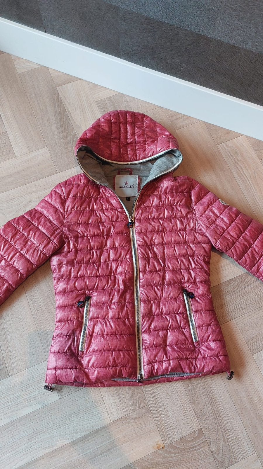 Moncler damesjas roze ORIGINEEL!, Ophalen of Verzenden, Zo goed als nieuw, Maat 36 (S), Roze