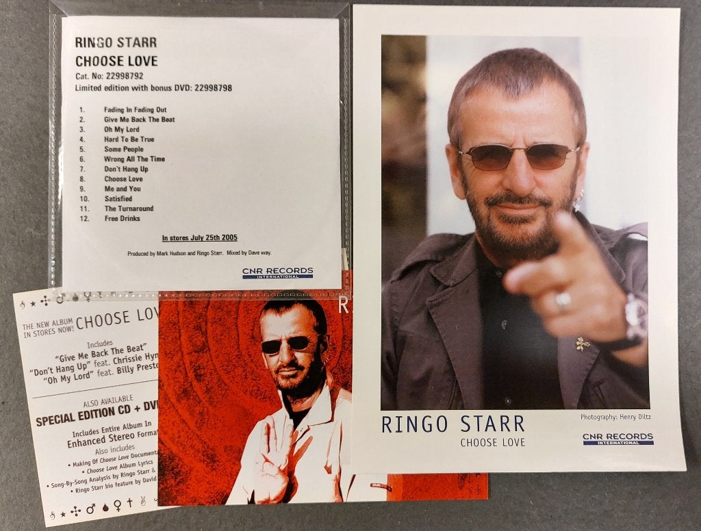 Ringo Starr PROMO CD + foto + postcards CNR 2005 Beatles, Cd's en Dvd's, Cd's | Pop, Zo goed als nieuw, Verzenden