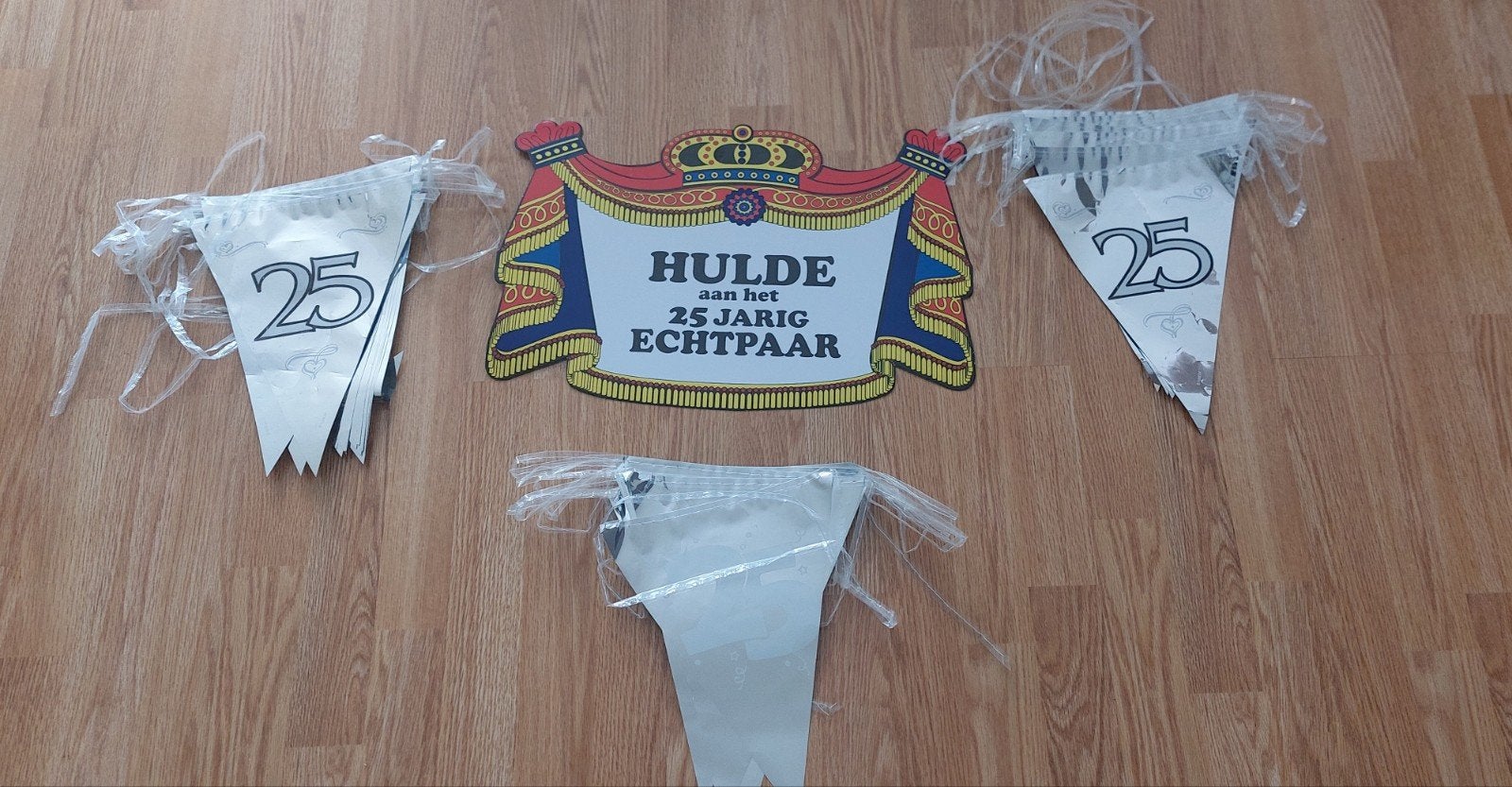 25 jarig huwelijk, 25 jaar getrouwd versieringen, Hobby en Vrije tijd, Ophalen, Versiering