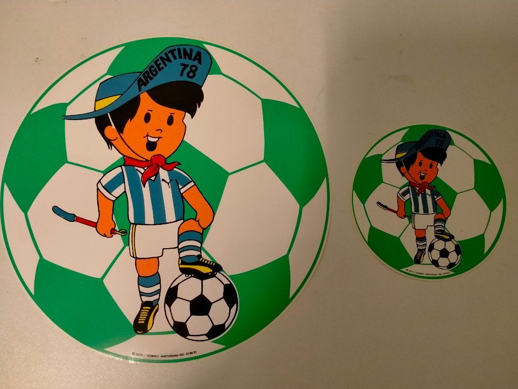Gauchito WK 78 1978 voetbal mascotte stickers set groen, Ophalen of Verzenden, Zo goed als nieuw, Overige typen