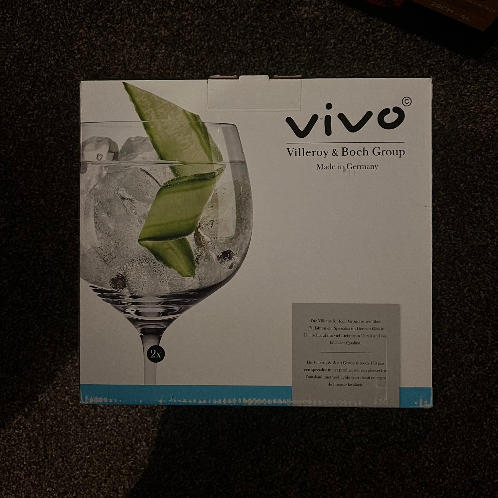 VIVO gin & tonic glazen, Ophalen of Verzenden, Zo goed als nieuw, Overige typen