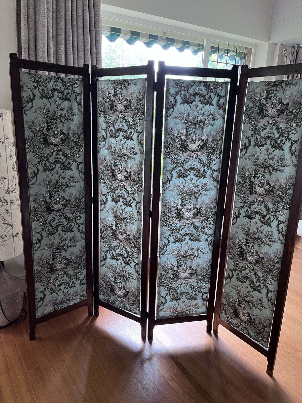 Retro Wandscherm met Vier Panelen - Vintage Patroon, Ophalen, Gebruikt
