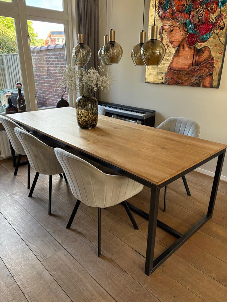 Eetkamer set, ook los te koop! 6 stoelen en lange tafel, Huis en Inrichting, Complete eetkamers, Ophalen of Verzenden, Gebruikt