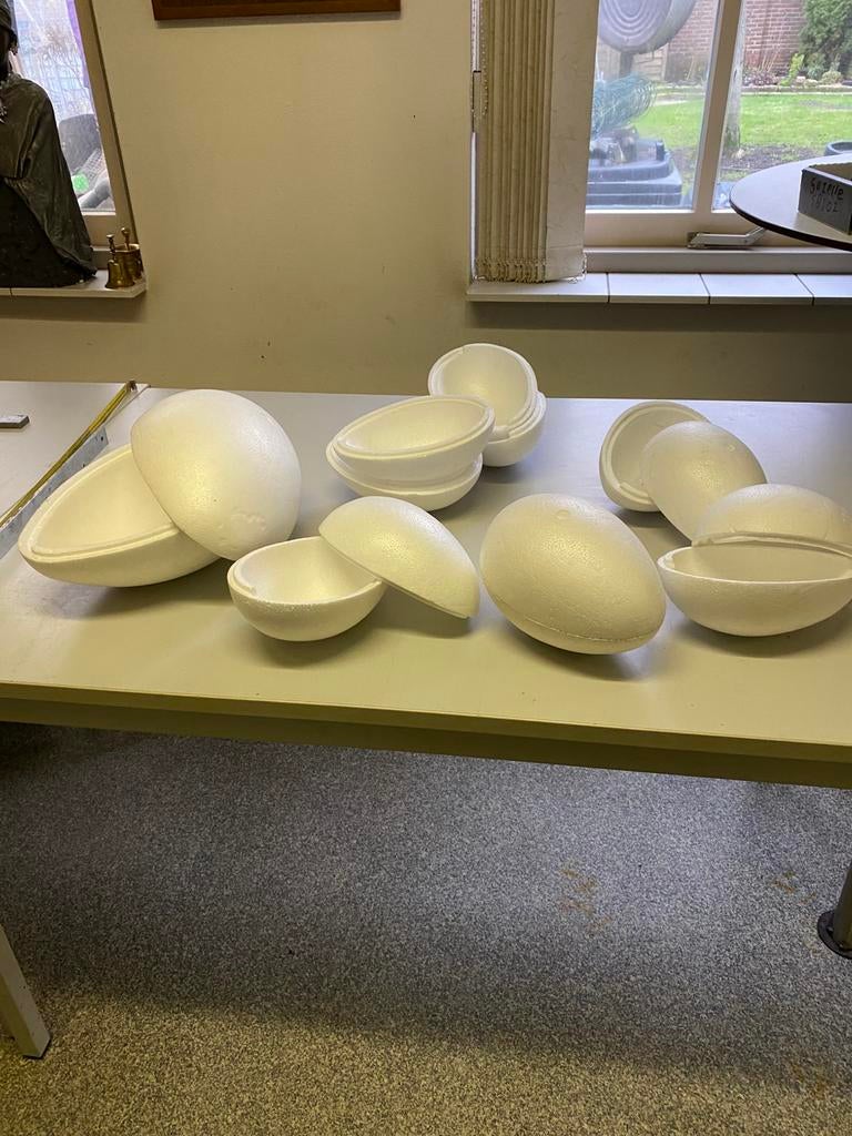 Tempex figuren/ballen/eieren in diverse maten, Antiek en Kunst, Ophalen of Verzenden