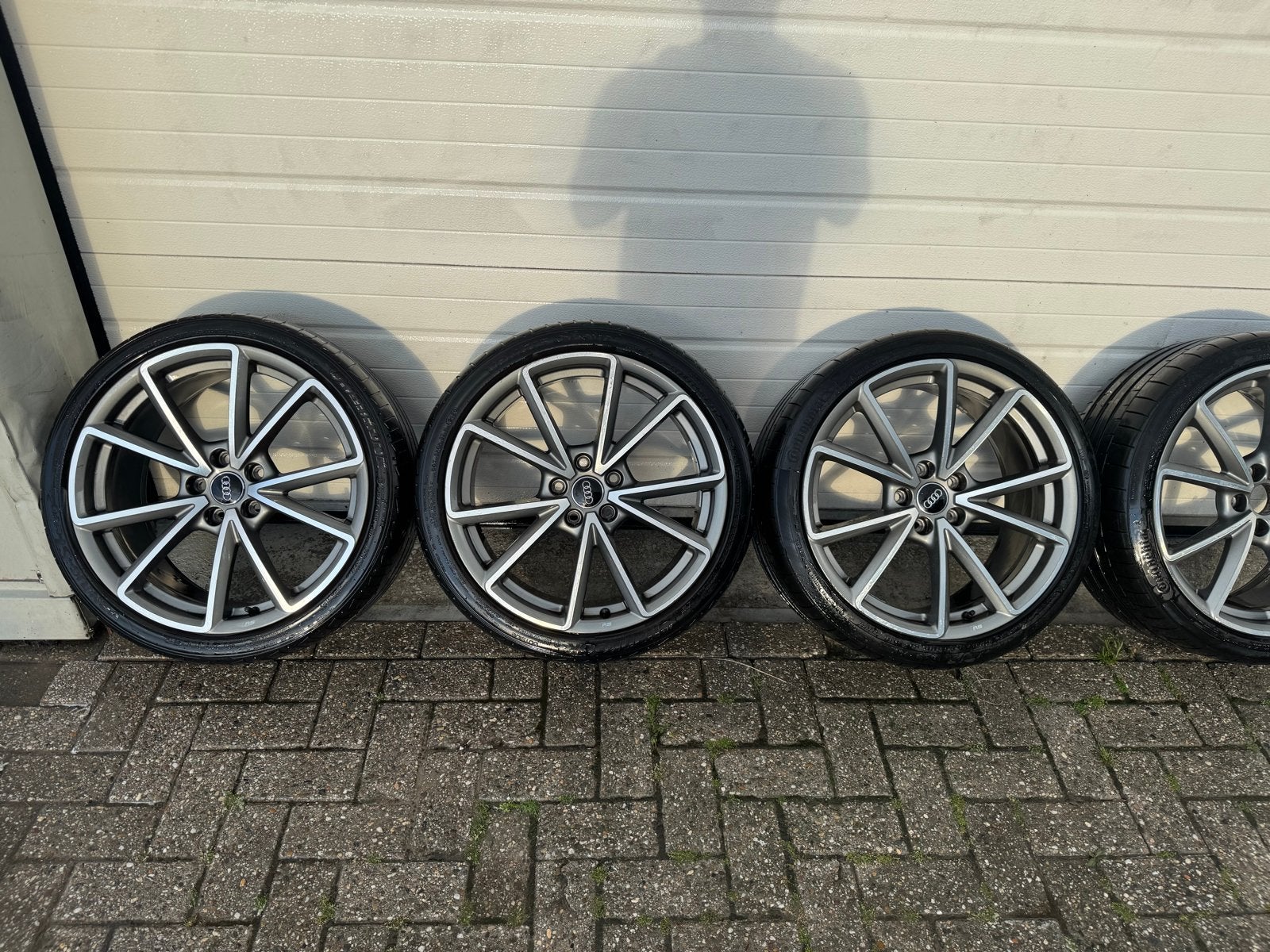 Originele Audi Velgenset met Zomerbanden, Auto-onderdelen, Banden en Velgen, 19 inch, Banden en Velgen, Ophalen of Verzenden, Personenwagen