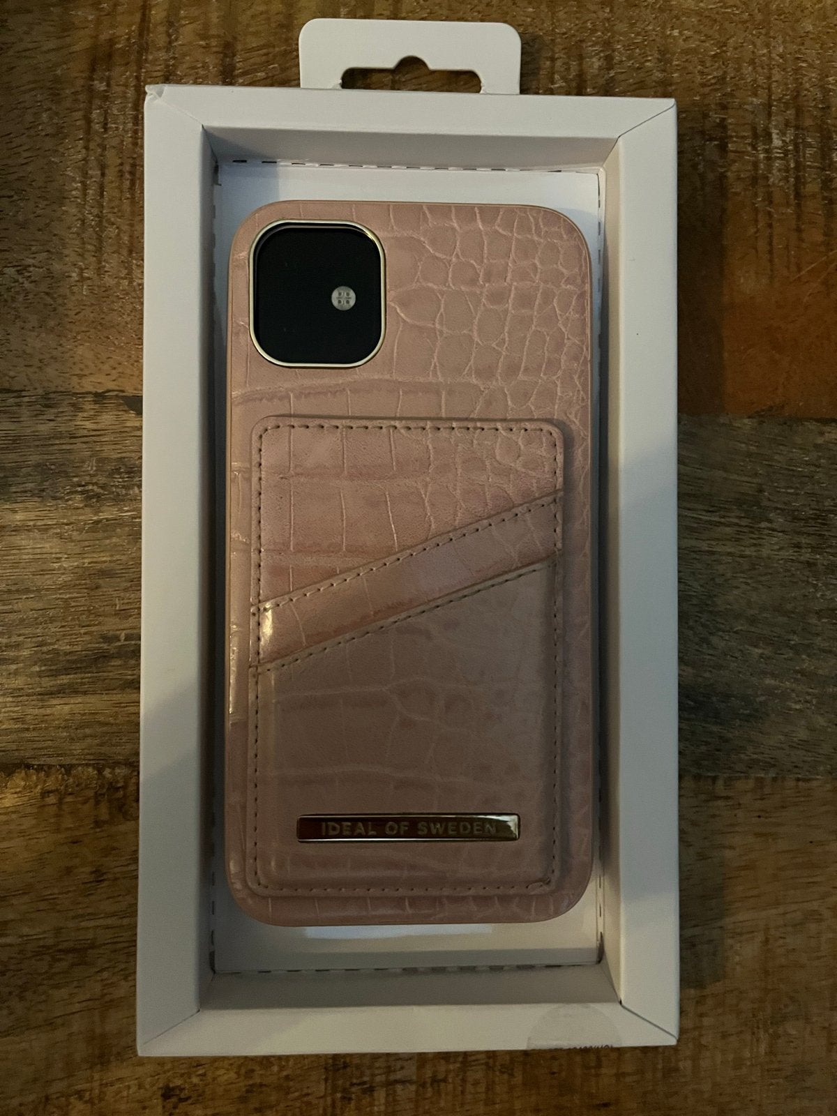Ideal of Sweden iPhone 11 Hoesje Rose Croco met Kaarthouder, Pasjeshouder, IPhone 11, Ophalen of Verzenden, Zo goed als nieuw