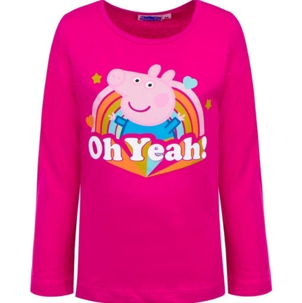 Peppa Pig Longsleeve Shirt Fuchsia - Mt 104-110-116 - Katoen, Meisje, Nieuw, Ophalen of Verzenden, Peppa Pig