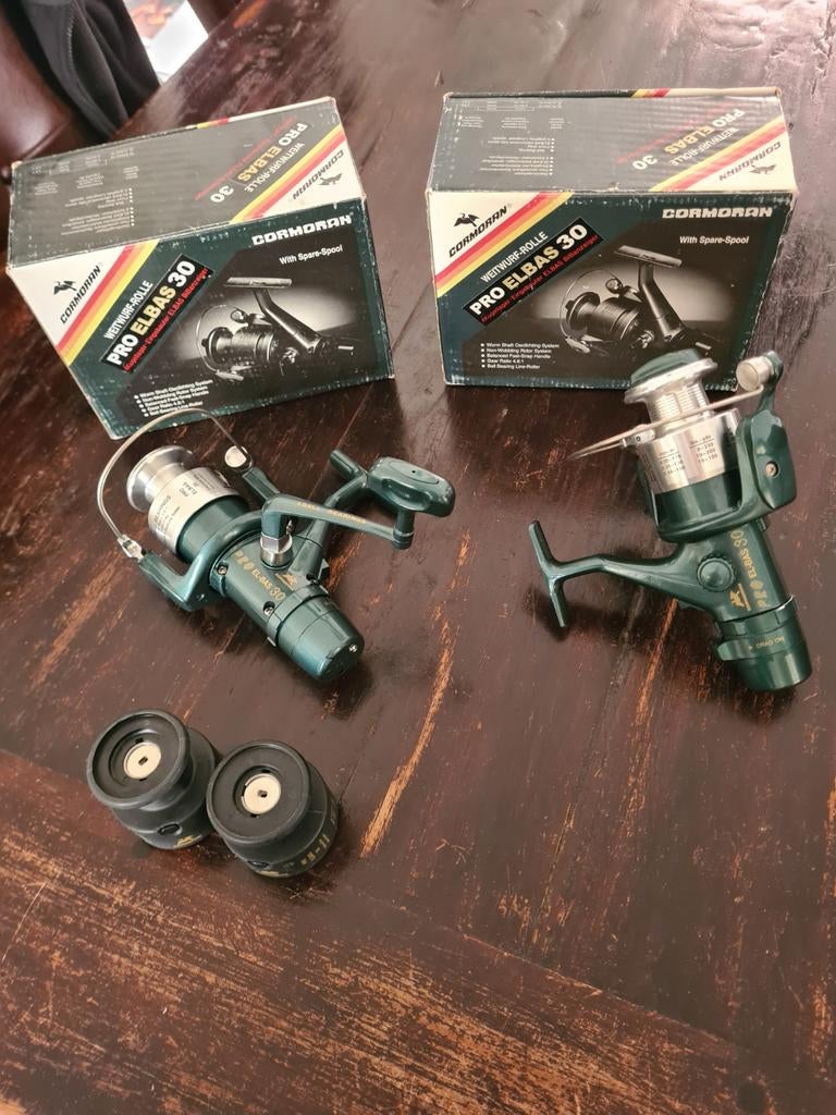 2x Cormoran (Daiwa) vrijloopmolens, New Old Stock!, Molen, Nieuw, Pro elblas 30, Cormoran