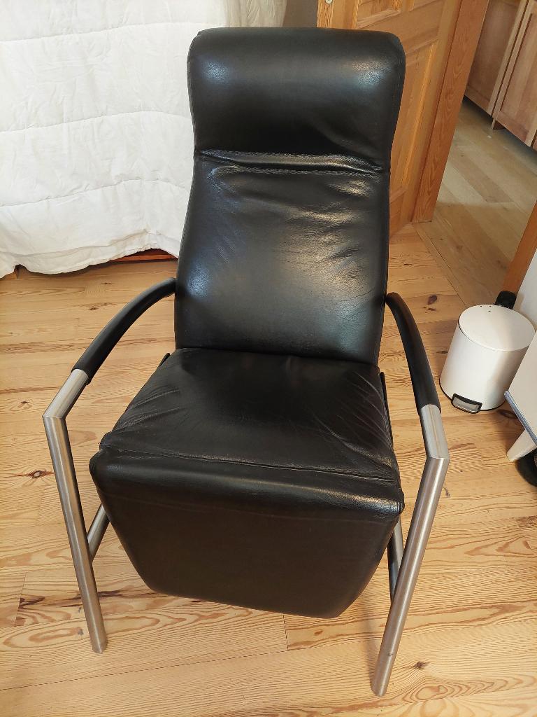 Design relaxfauteuil met gebrek gratis, Ophalen, Gebruikt, Leer, 50 tot 75 cm