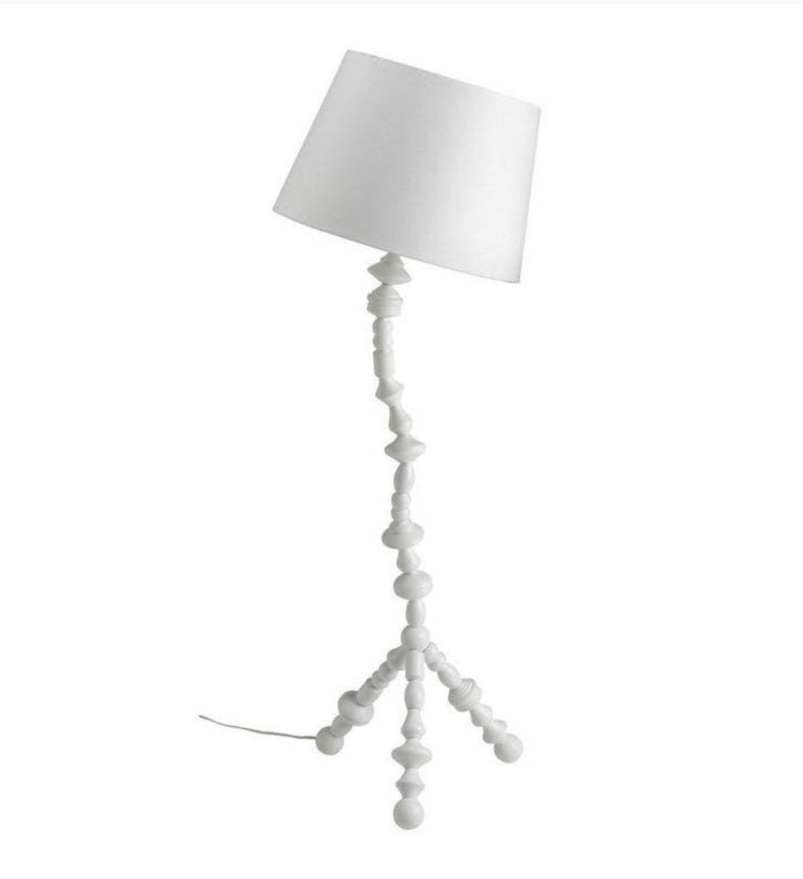 Witte Ikea Svarva houten lamp / kralenlamp, Ophalen, Zo goed als nieuw