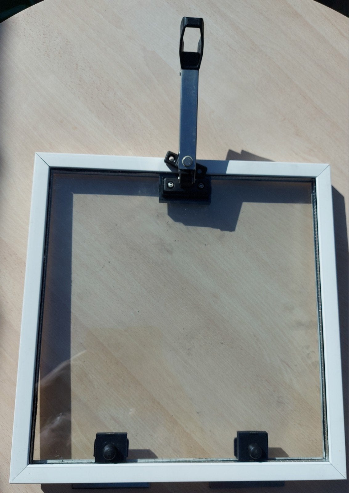 2 X Hardglazen klepraam met witte rand, Doe-het-zelf en Verbouw, Ophalen, Gevelraam of Ruit, Gebruikt, Minder dan 80 cm