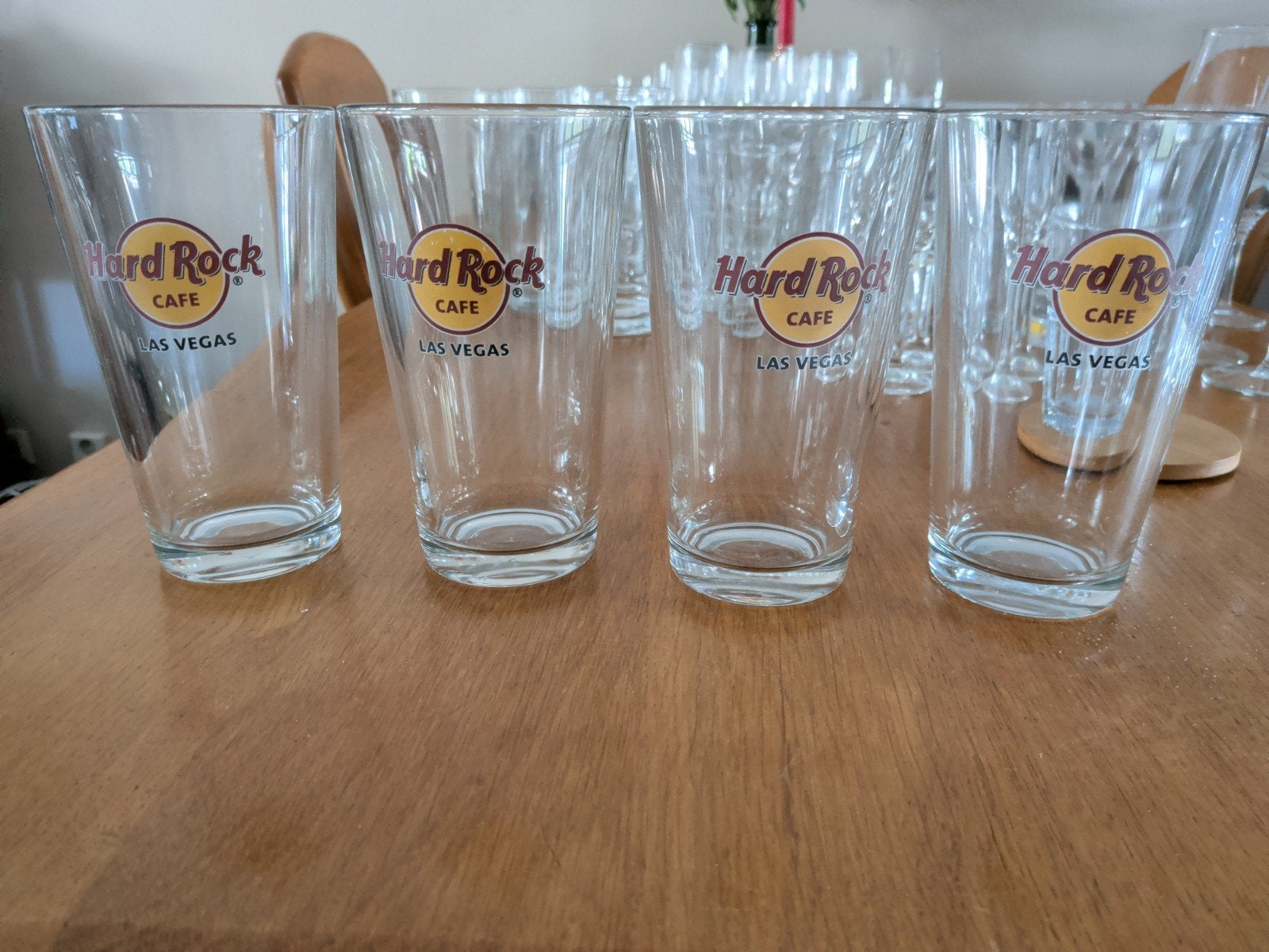 4 hard Rock Cafe pint glazen zgan, Ophalen, Zo goed als nieuw