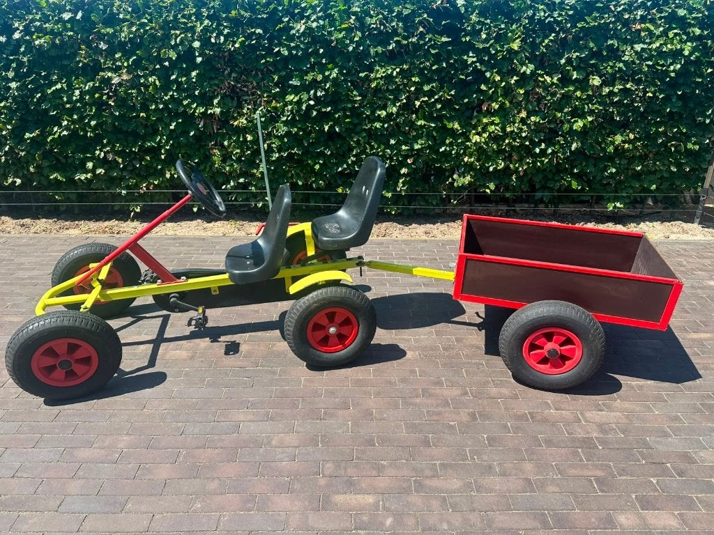 skelter met aanhangwagen en duo zit, Kinderen en Baby's, Speelgoed | Buiten | Skelters, Ophalen, Gebruikt, Overige merken, Duozit