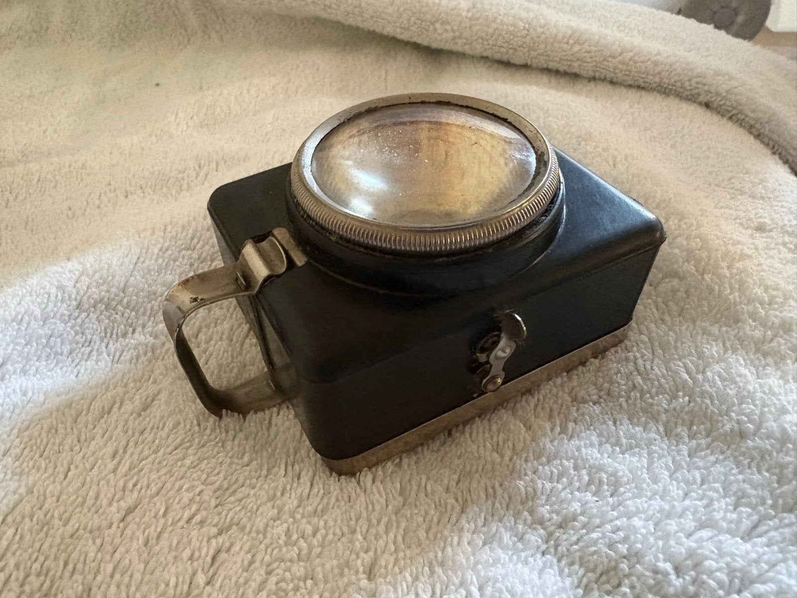 Vintage metalen zaklamp - Jaren '20/'30 - Diamond, Antiek en Kunst, Ophalen of Verzenden